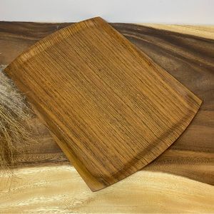 Large Danish Teak Laminate Serving Tray , Rectangular